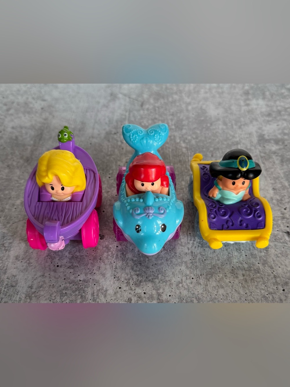 Fisher-Price Little People Disney Princess Wheelies Lot Of 3